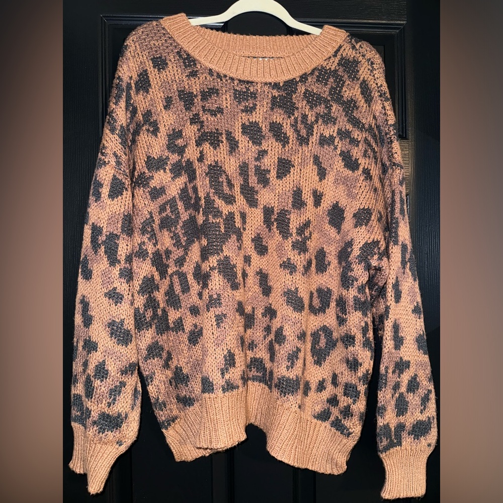 Aerie leopard print sweater - size large